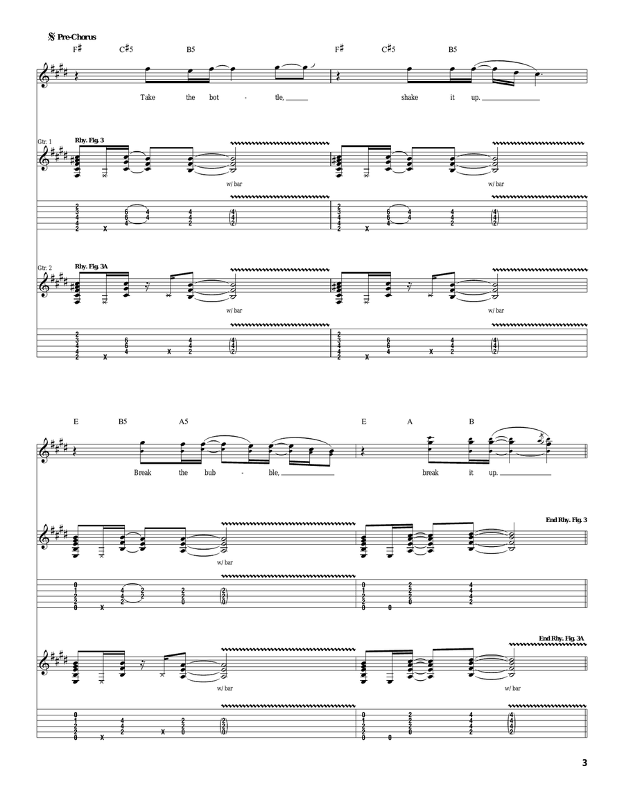 Pour Some Sugar On Me Pour Some Sugar On Me Acoustic Guitar scores gallery preview page 3