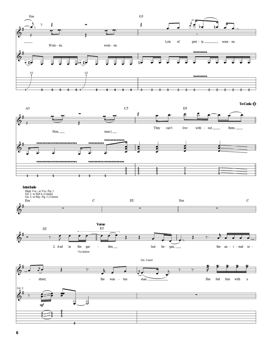 Women Women Acoustic Guitar scores gallery preview page 6