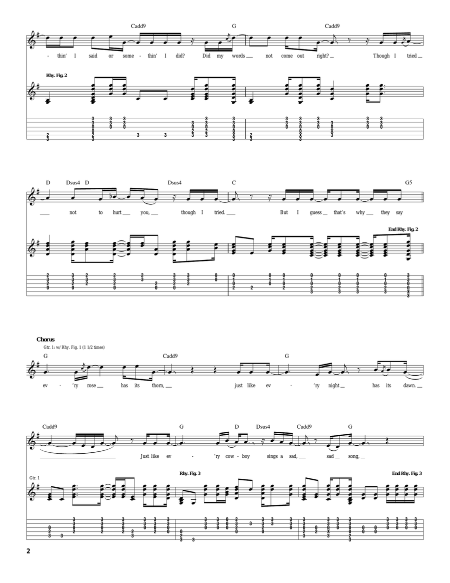 Every Rose Has Its Thorn Acoustic Guitar scores gallery preview page 2
