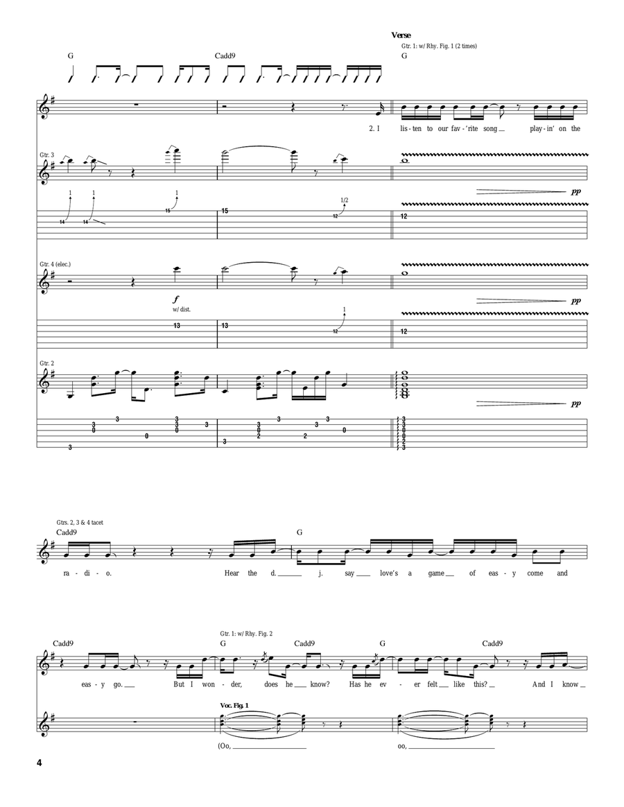 Every Rose Has Its Thorn Acoustic Guitar scores gallery preview page 4