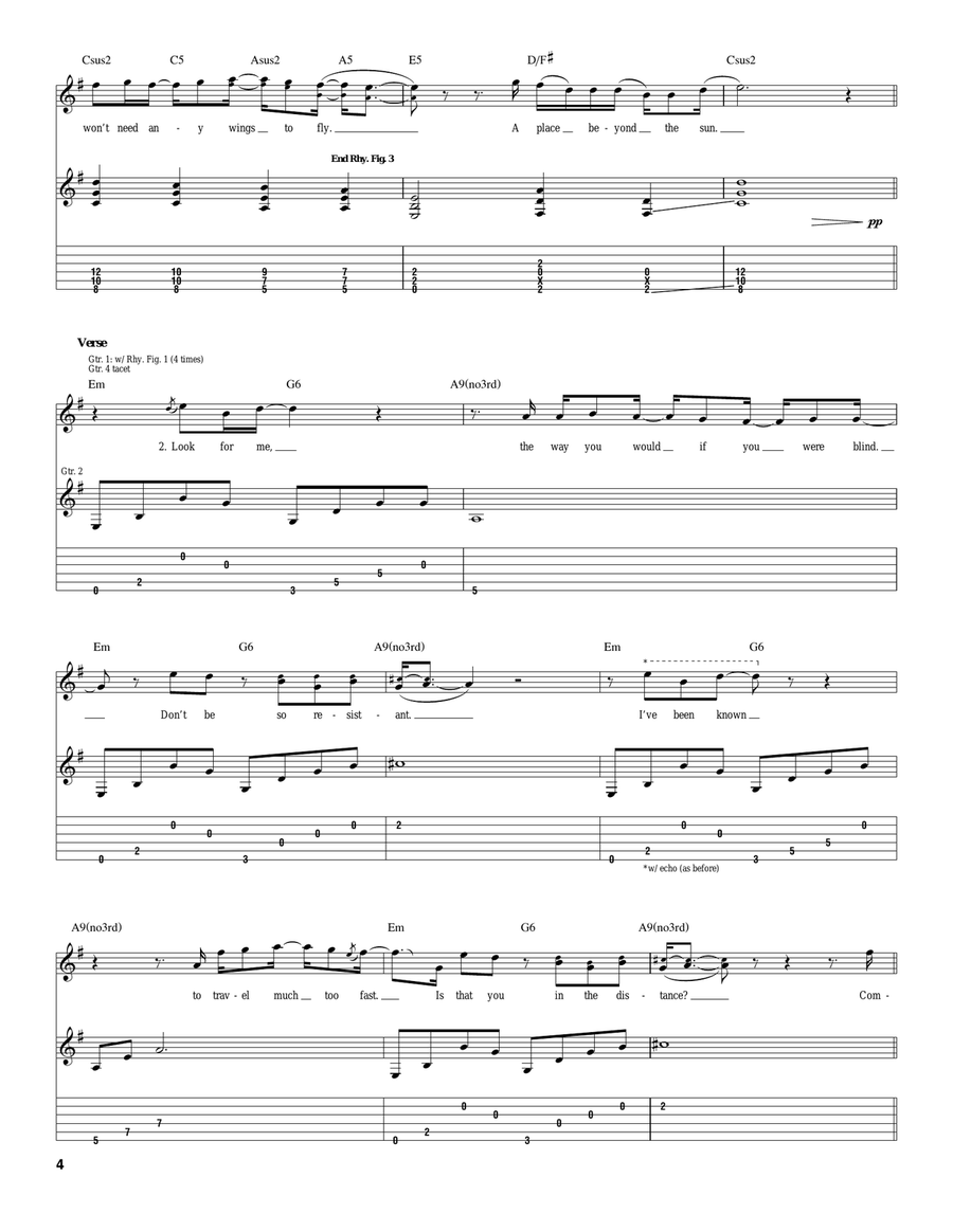 Beyond The Sun Beyond The Sun Acoustic Guitar scores gallery preview page 4