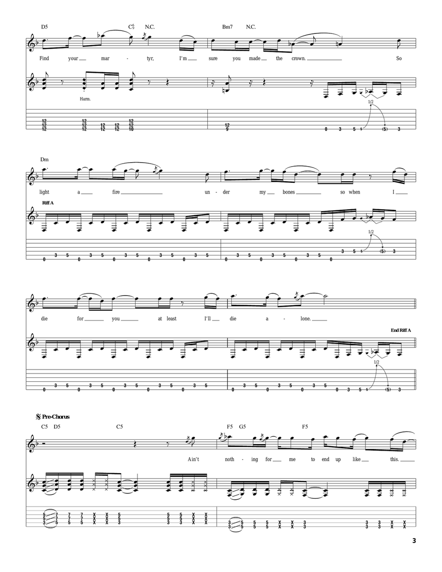 Heroes Heroes Acoustic Guitar scores gallery preview page 3