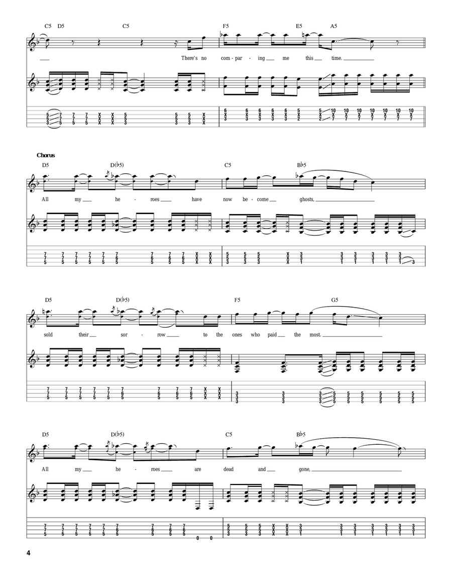 Heroes Heroes Acoustic Guitar scores gallery preview page 4