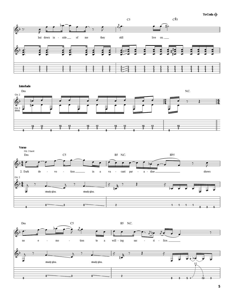 Heroes Heroes Acoustic Guitar scores gallery preview page 5
