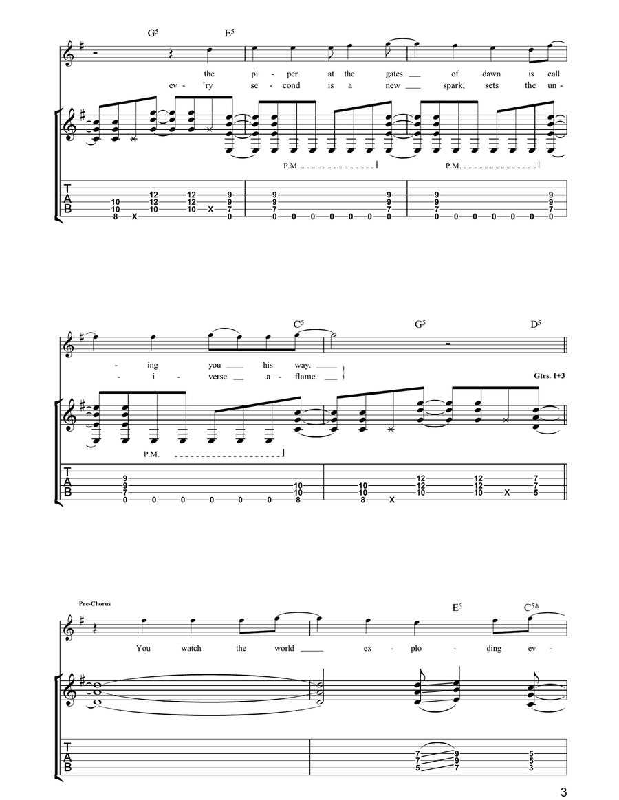 The Wicker Man The Wicker Man Electric Guitar scores gallery preview page 3