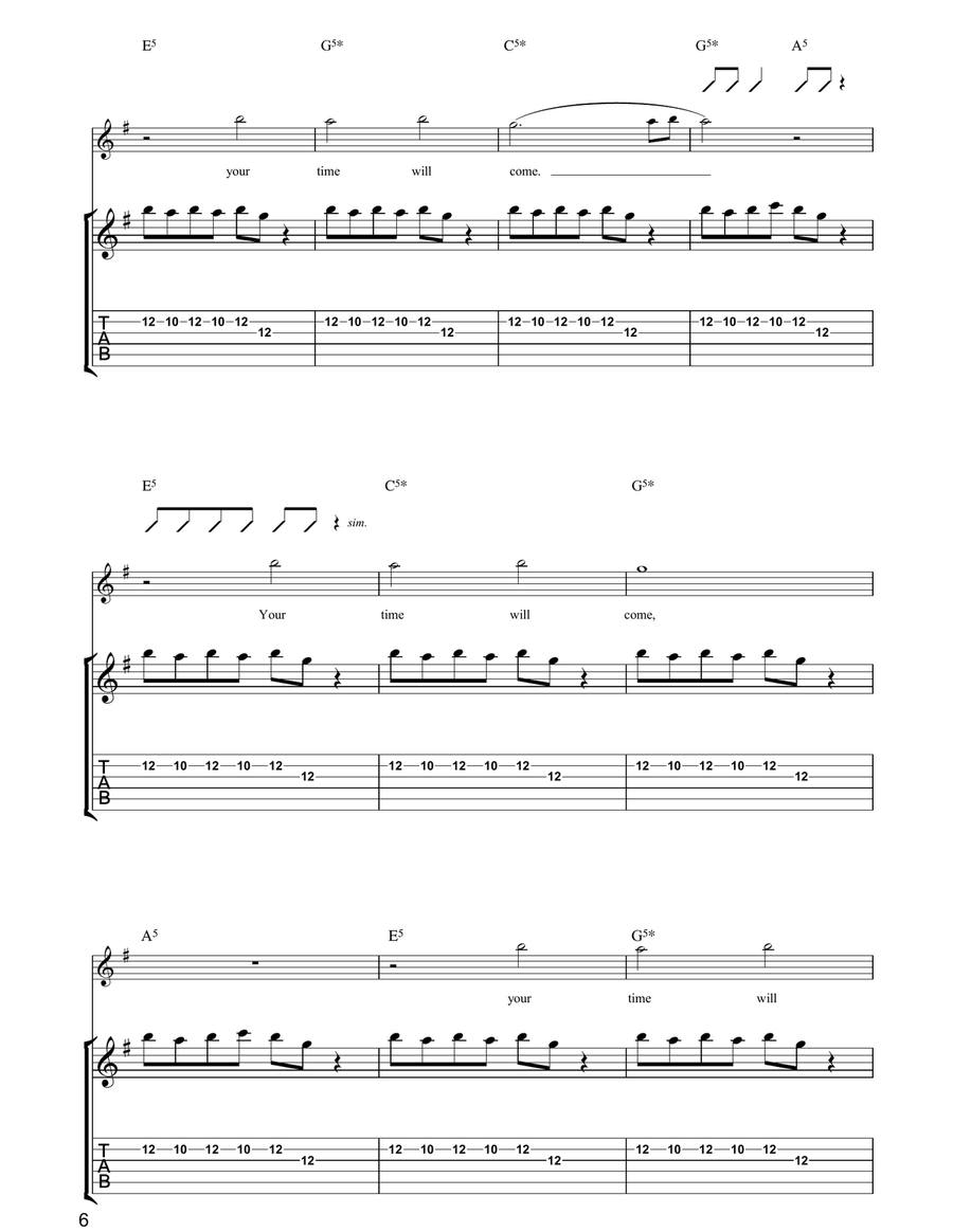 The Wicker Man The Wicker Man Electric Guitar scores gallery preview page 6