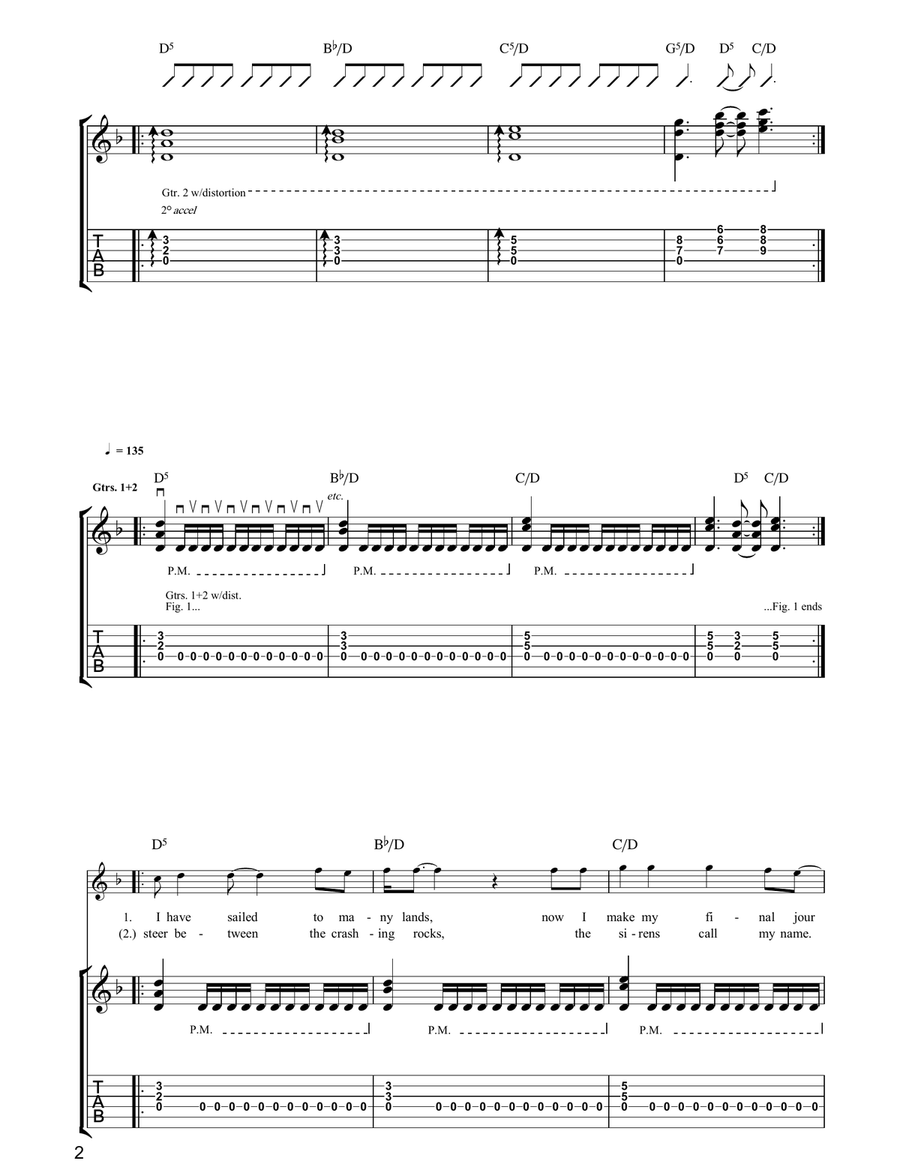 Ghost Of The Navigator Electric Guitar scores gallery preview page 2
