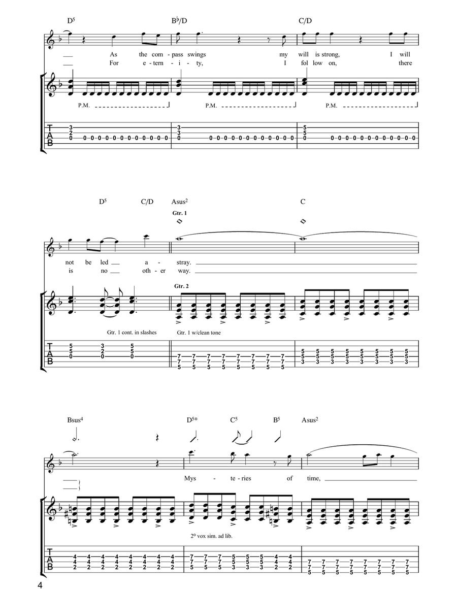 Ghost Of The Navigator Electric Guitar scores gallery preview page 4