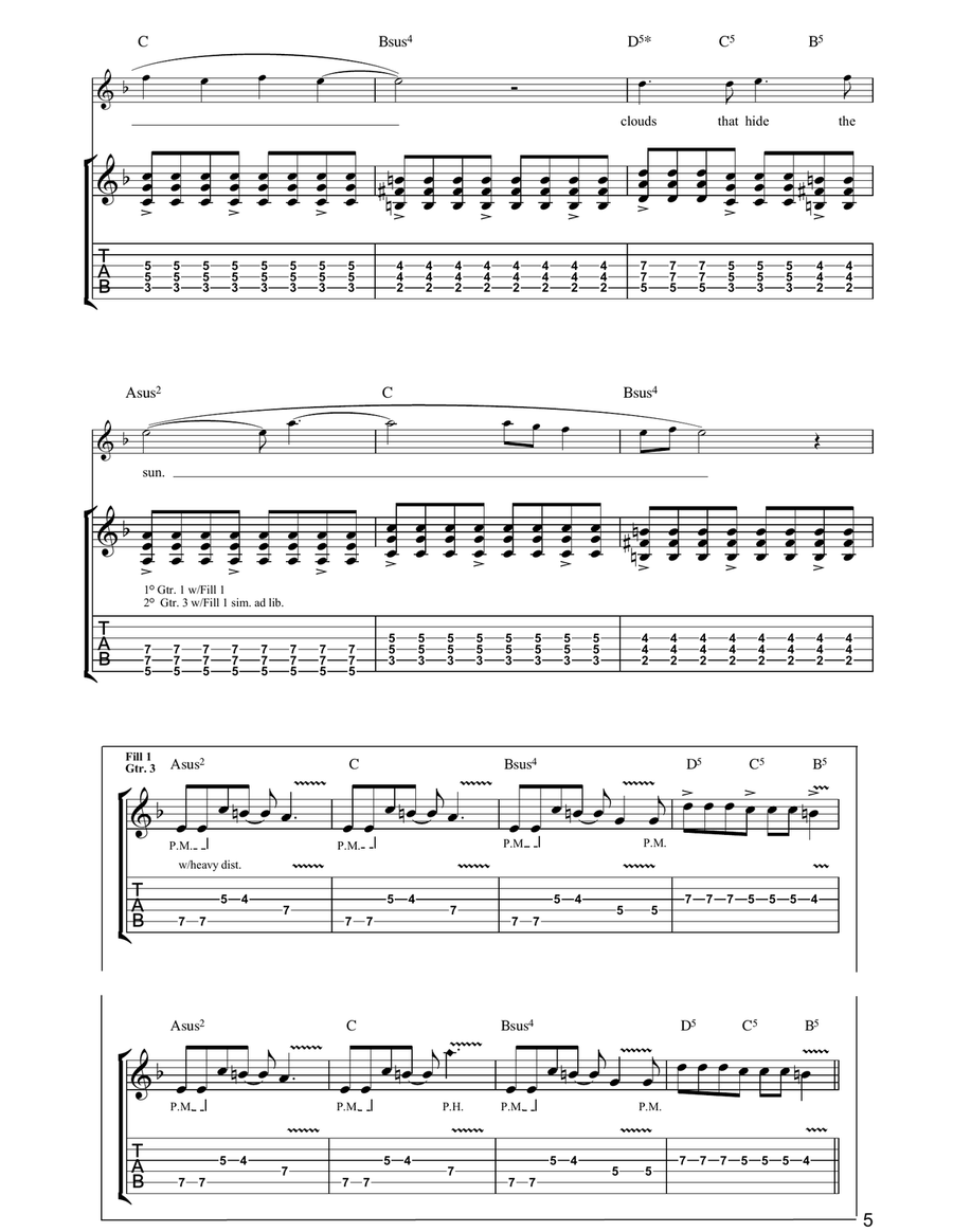 Ghost Of The Navigator Electric Guitar scores gallery preview page 5