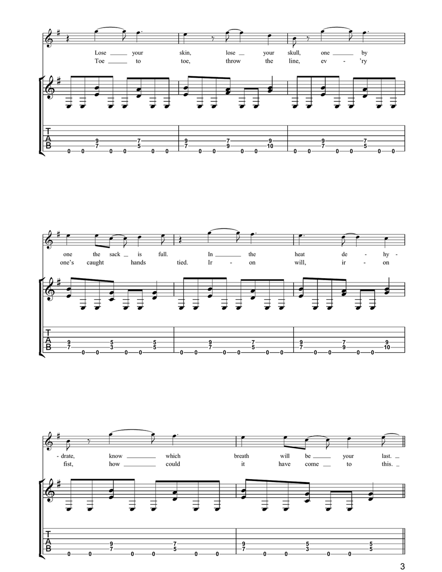 The Mercenary The Mercenary Electric Guitar scores gallery preview page 3