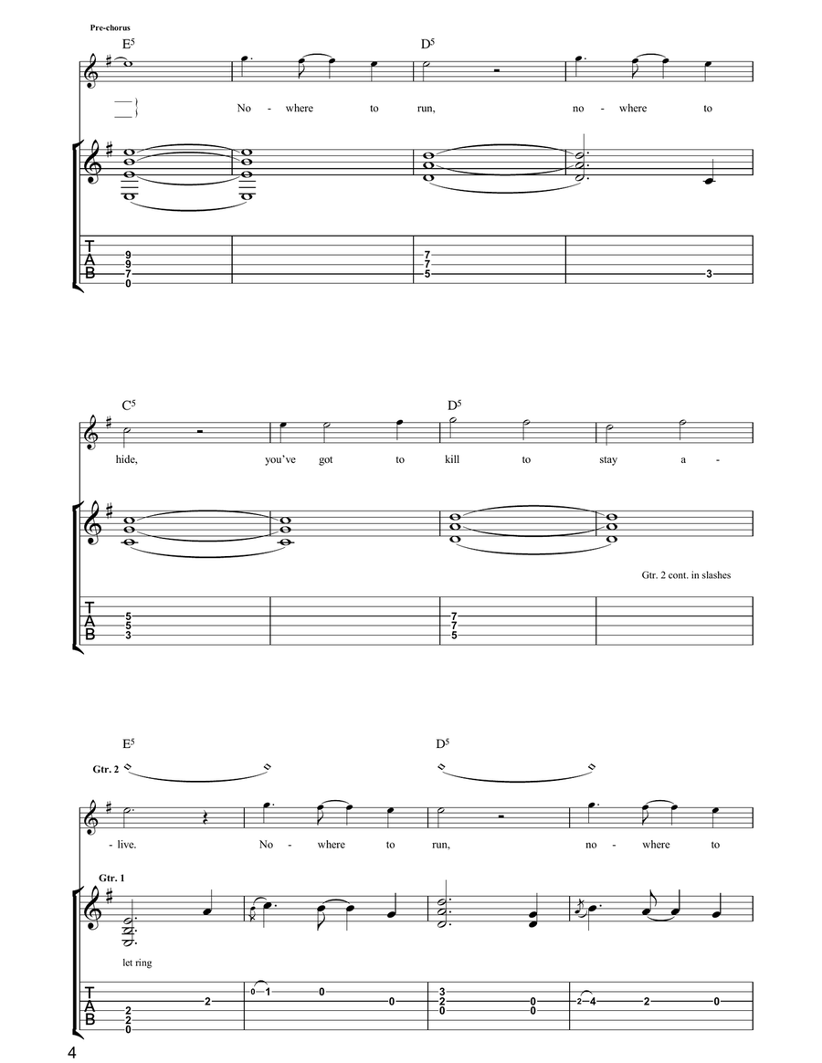 The Mercenary The Mercenary Electric Guitar scores gallery preview page 4