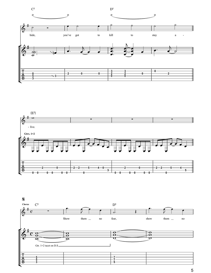 The Mercenary The Mercenary Electric Guitar scores gallery preview page 5