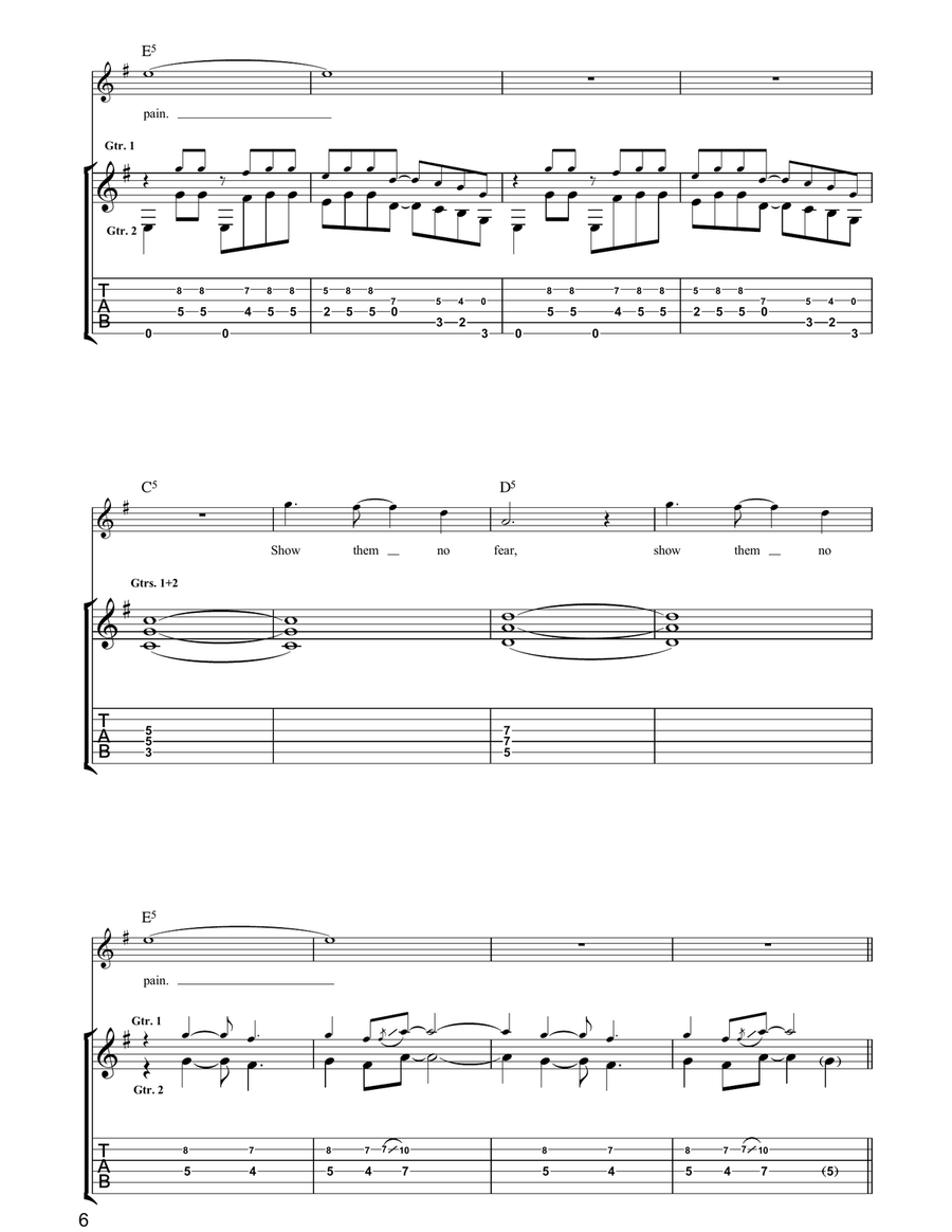 The Mercenary The Mercenary Electric Guitar scores gallery preview page 6