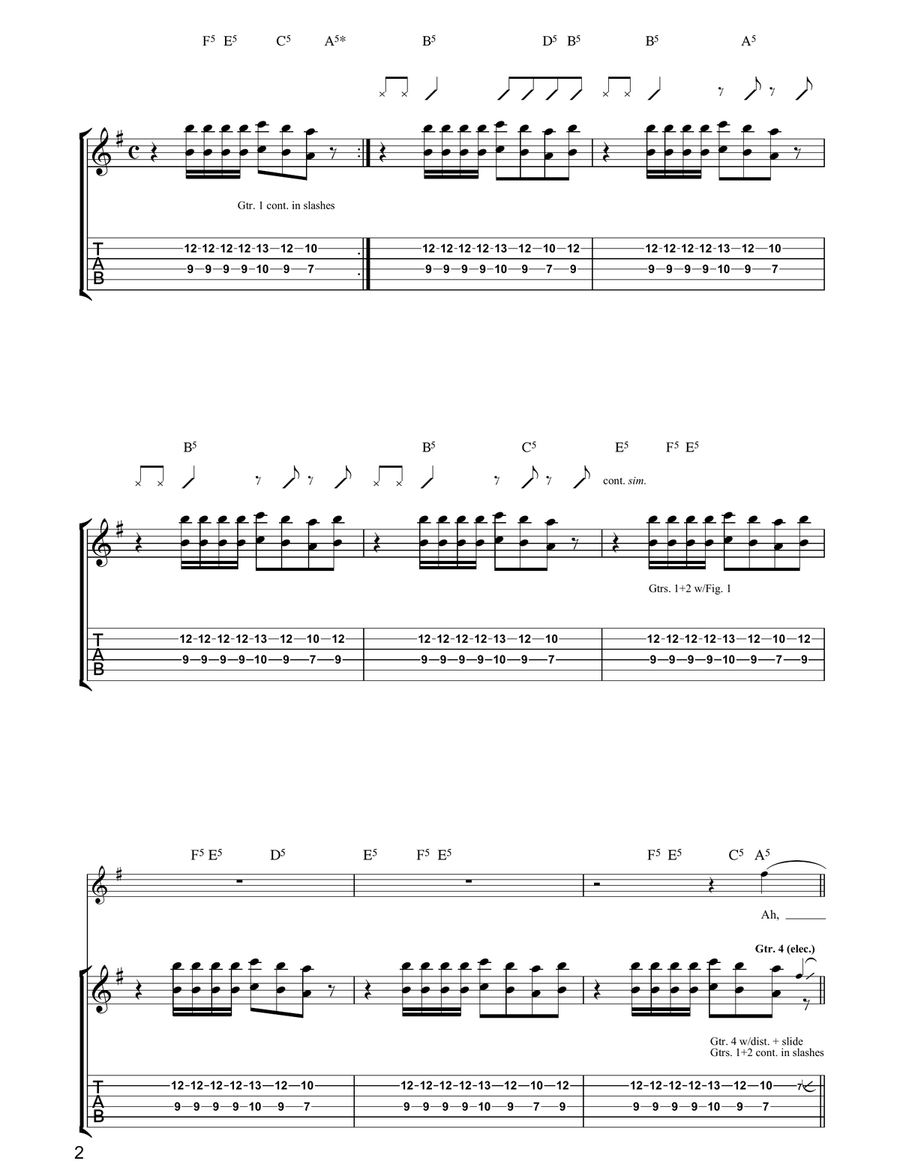 The Nomad The Nomad Electric Guitar scores gallery preview page 2