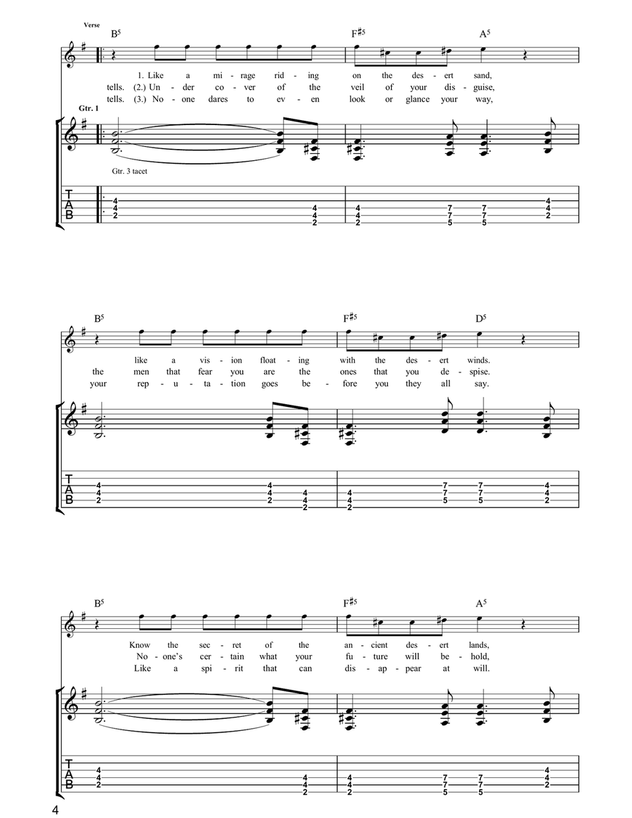 The Nomad The Nomad Electric Guitar scores gallery preview page 4