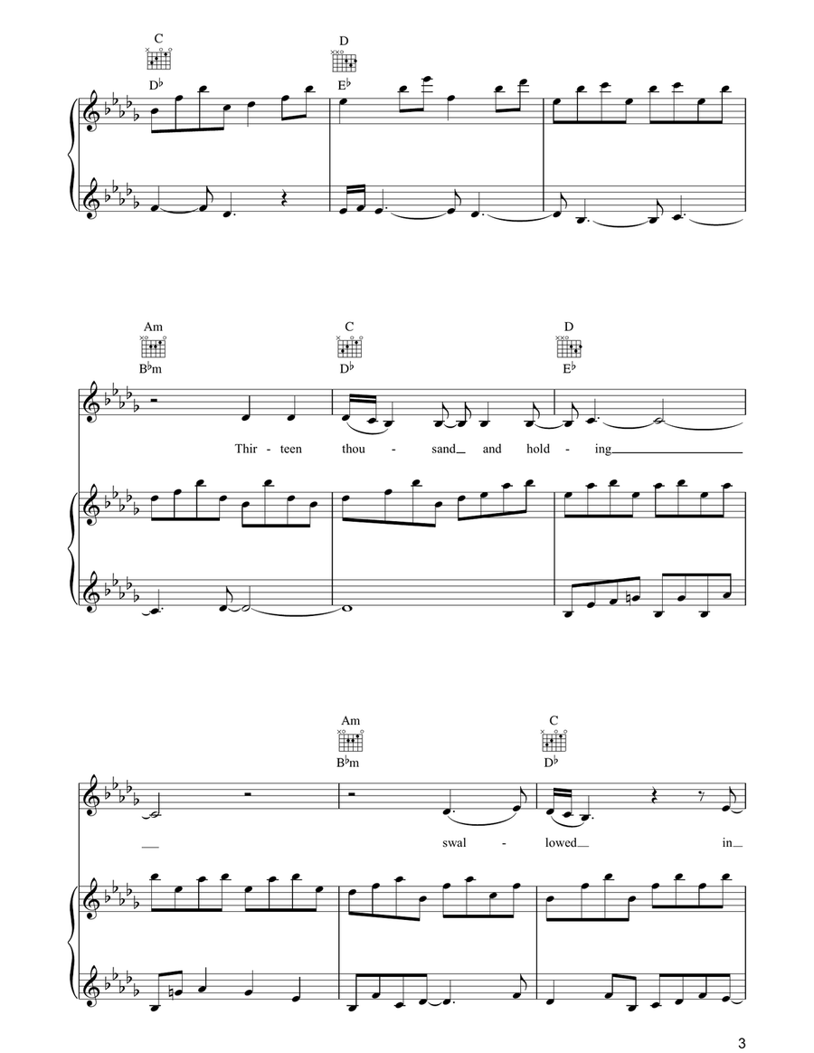 I Can't See New York I Can't See New York Piano, Vocal, Guitar scores gallery preview page 3