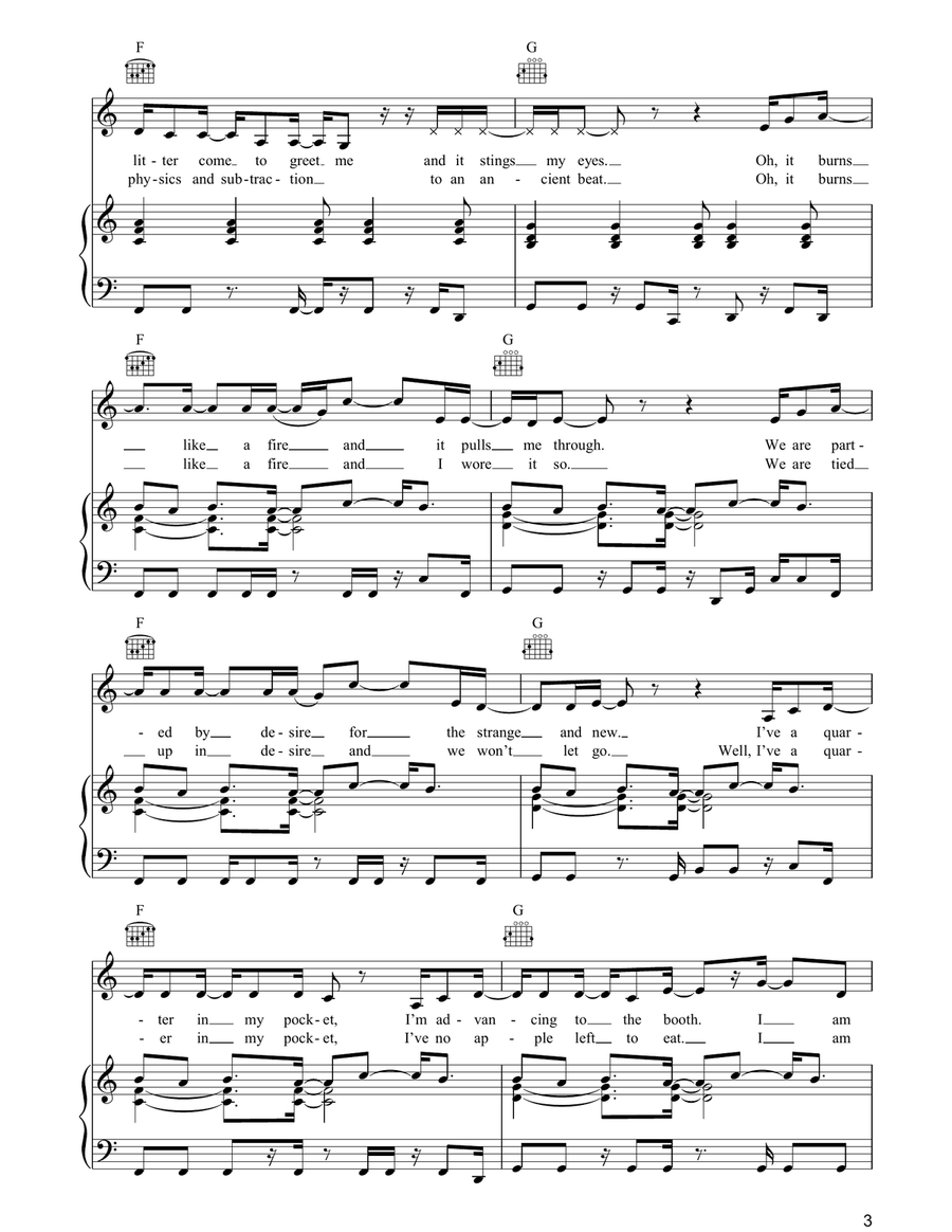 Halfway Home Halfway Home Piano, Vocal, Guitar scores gallery preview page 3