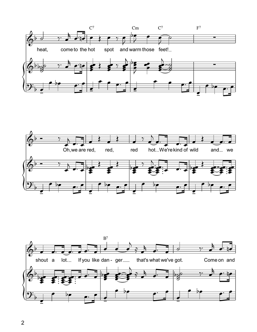 The Hot Spot (from Mister Lillibub's Lovely Light Bulbs) Piano, Vocal, Guitar scores gallery preview page 2