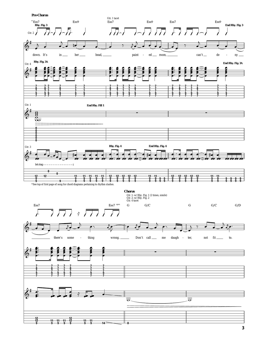 Daughter Daughter Acoustic Guitar scores gallery preview page 3