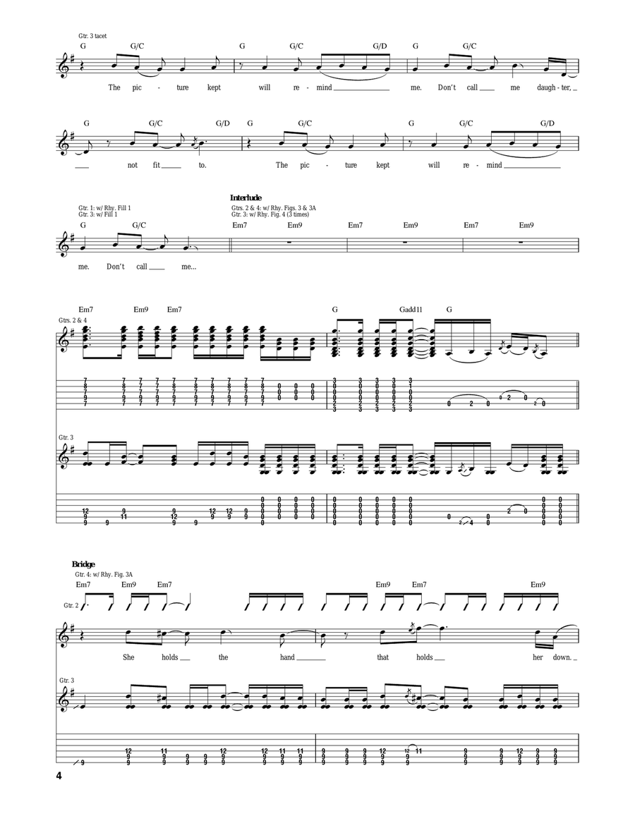 Daughter Daughter Acoustic Guitar scores gallery preview page 4