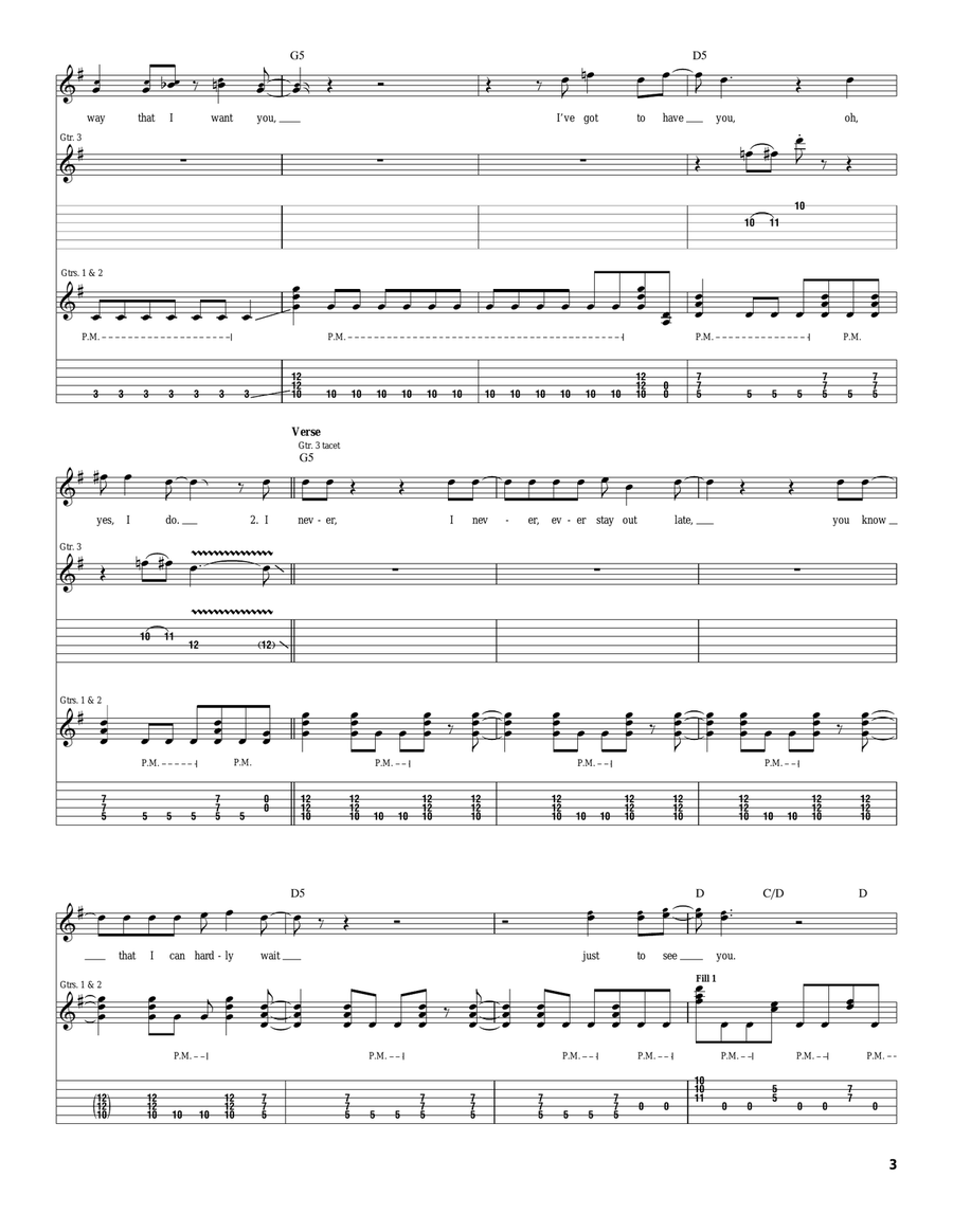 Talk Dirty To Me Acoustic Guitar scores gallery preview page 3