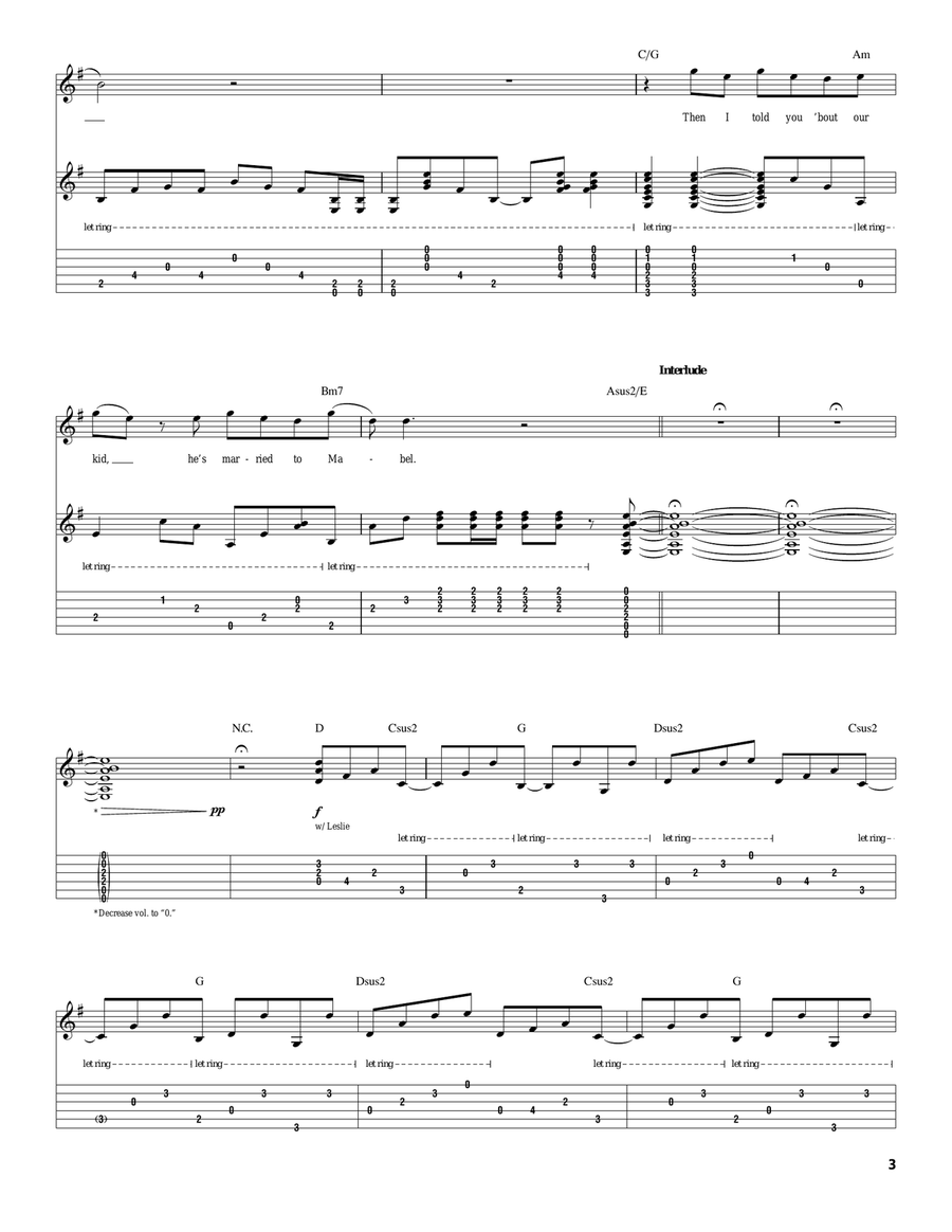 Badge (Royal Albert Hall version) Acoustic Guitar scores gallery preview page 3