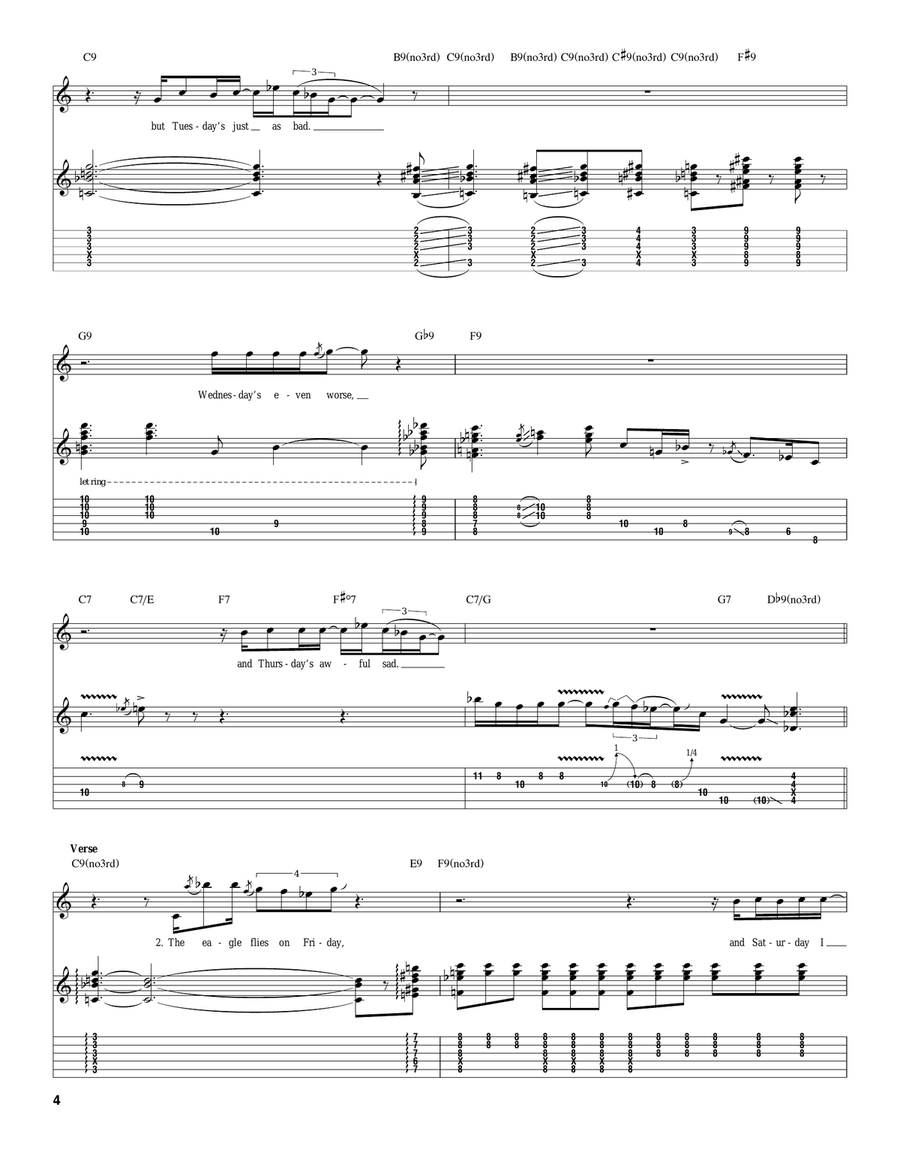 (They Call It) Stormy Monday (Stormy Monday Blues) Acoustic Guitar scores gallery preview page 4