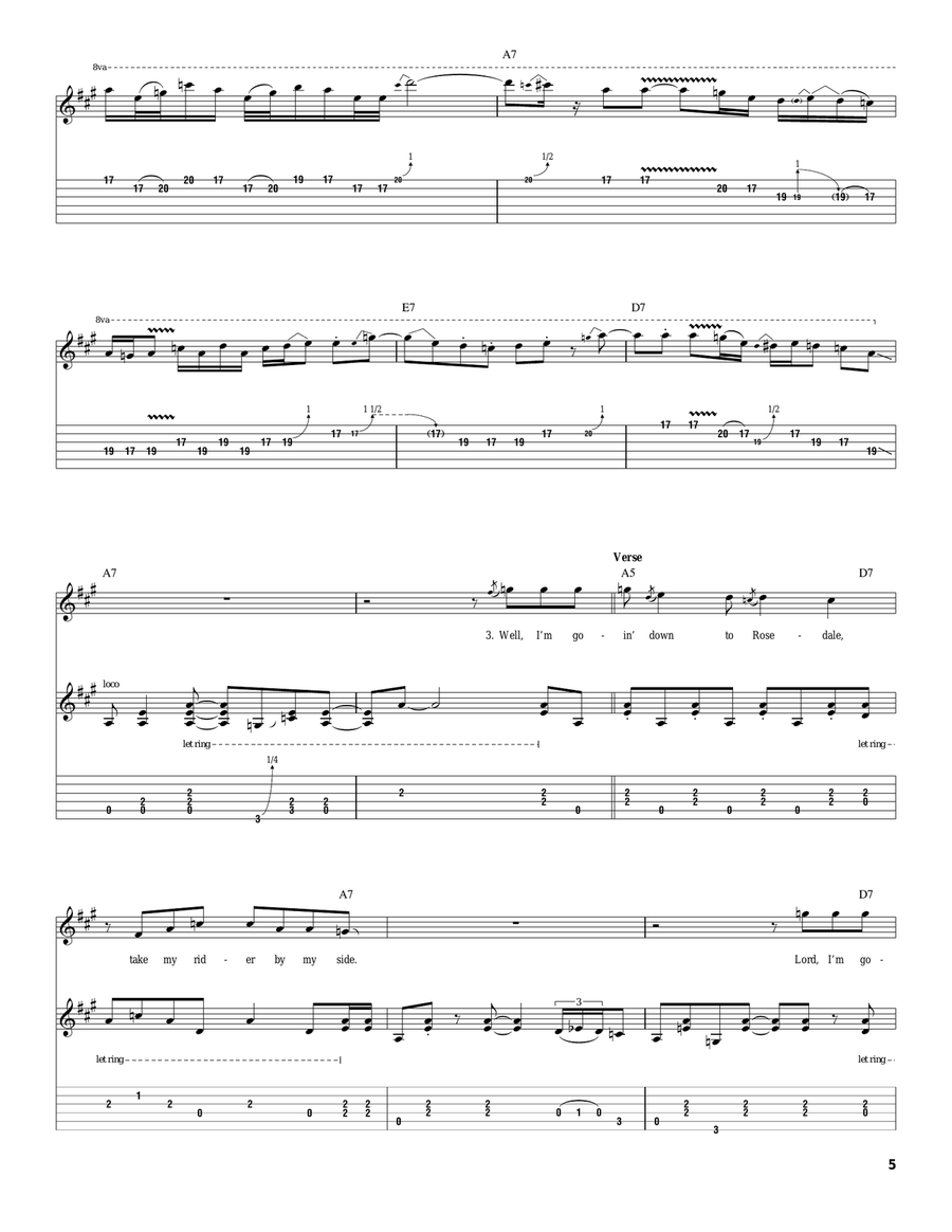 Cross Road Blues (Crossroads) Acoustic Guitar scores gallery preview page 5