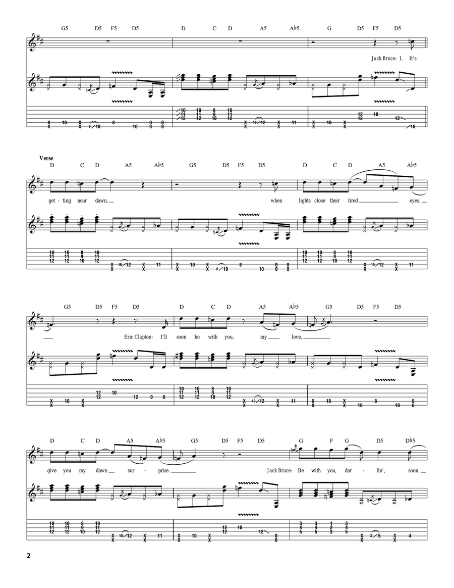 Sunshine Of Your Love Sunshine Of Your Love Acoustic Guitar scores gallery preview page 2