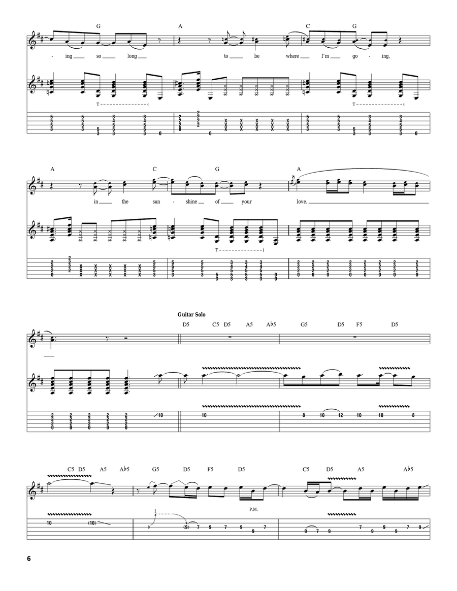 Sunshine Of Your Love Sunshine Of Your Love Acoustic Guitar scores gallery preview page 6