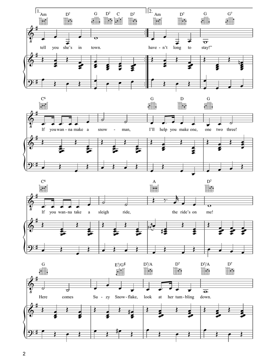 Suzy Snowflake Suzy Snowflake Guitar scores gallery preview page 2