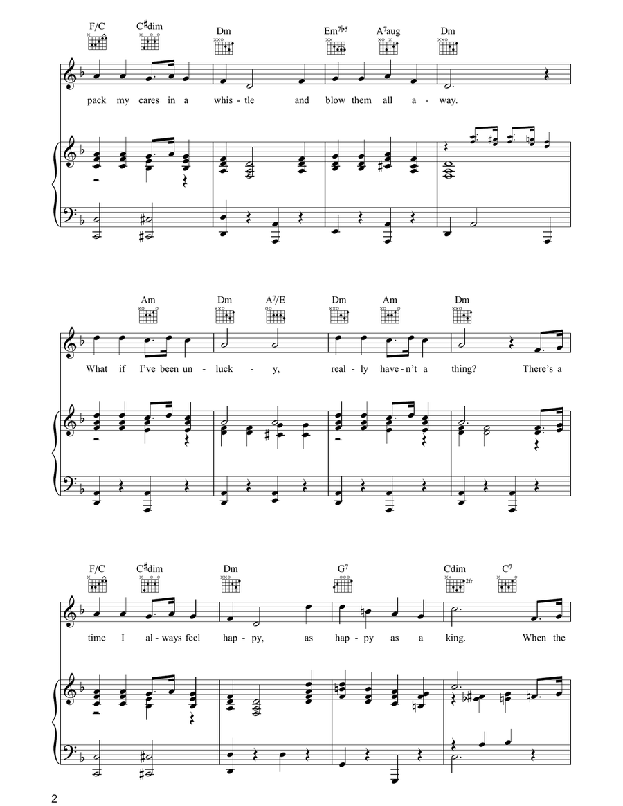 When The Red, Red Robin Comes Bob, Bob Bobbin' Along Piano, Vocal, Guitar scores gallery preview page 2