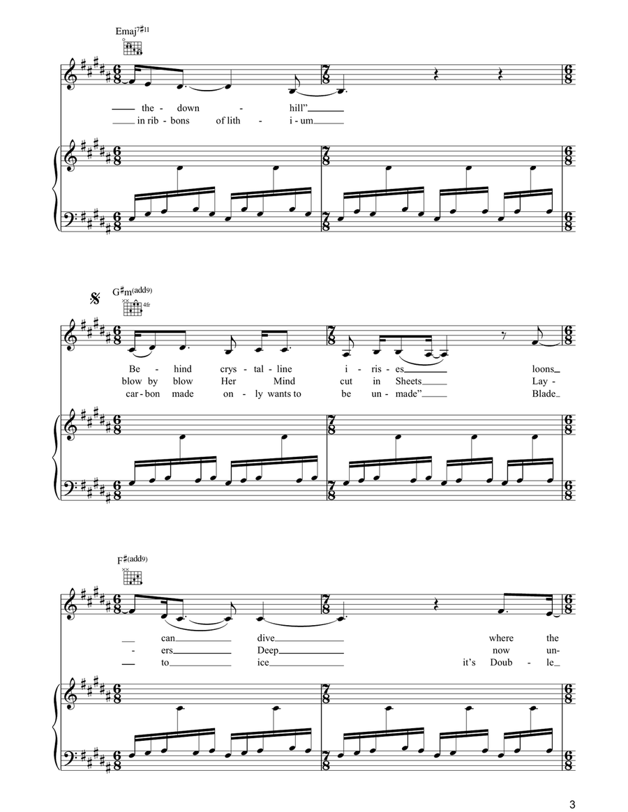 Carbon Carbon Piano, Vocal, Guitar scores gallery preview page 3