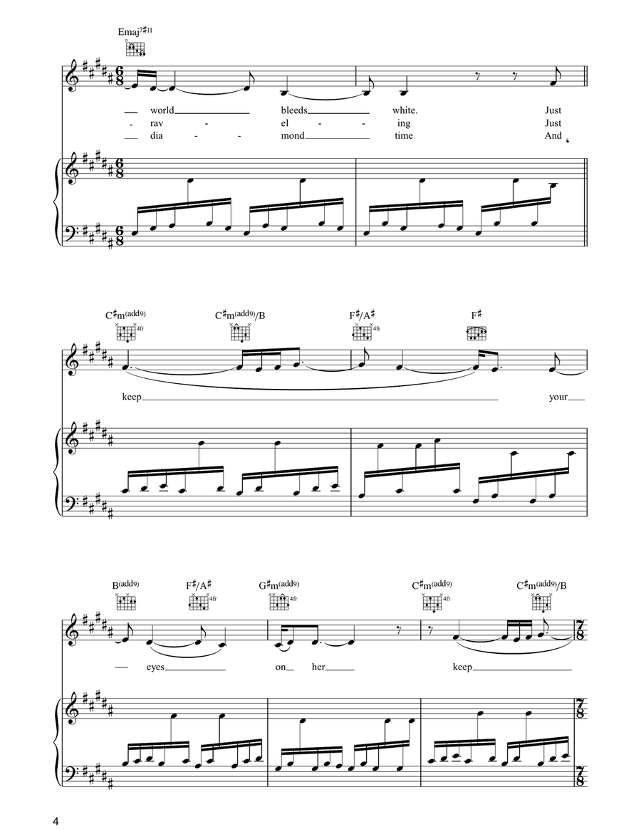 Carbon Carbon Piano, Vocal, Guitar scores gallery preview page 4