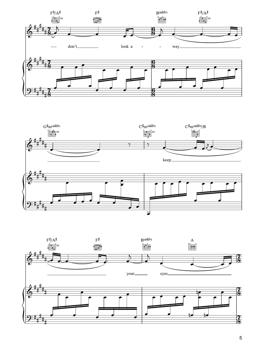 Carbon Carbon Piano, Vocal, Guitar scores gallery preview page 5