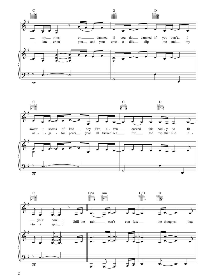 Cars And Guitars Cars And Guitars Piano, Vocal, Guitar scores gallery preview page 2