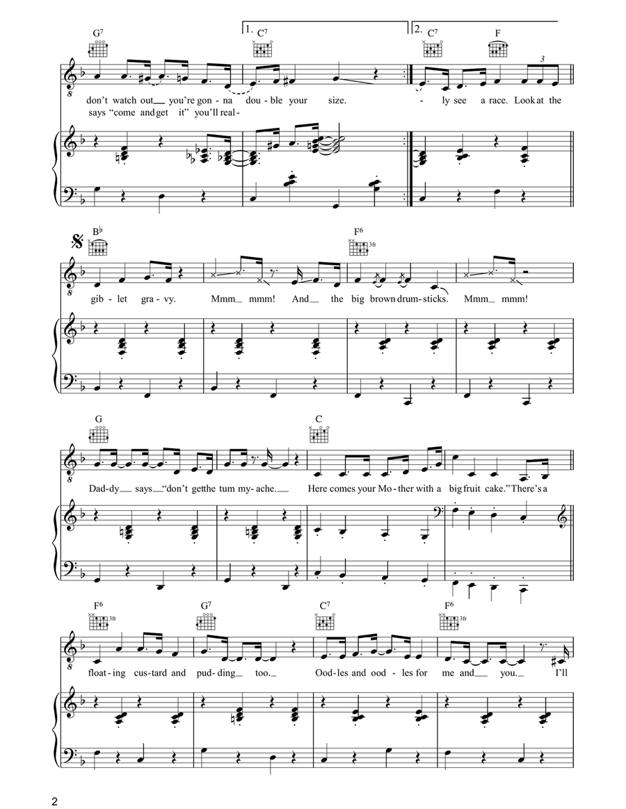 Christmas Dinner Guitar scores gallery preview page 2