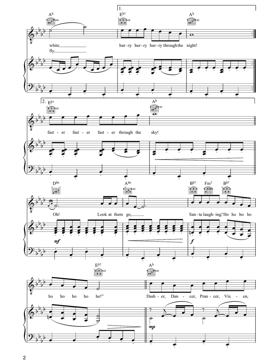 Thirty Two Feet And Eight Little Tails Piano, Vocal, Guitar scores gallery preview page 2