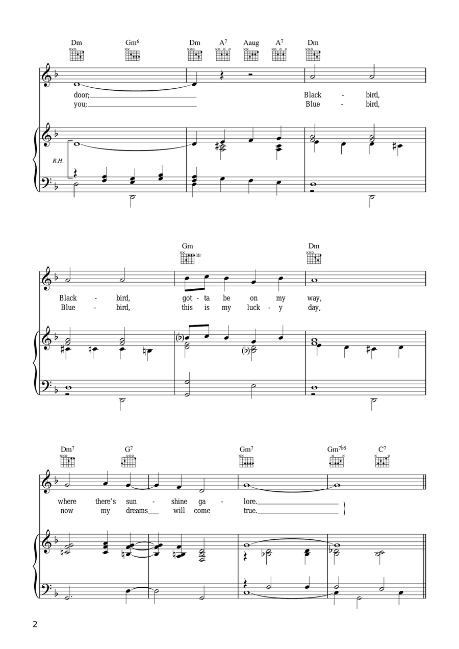 Bye Bye Blackbird Bye Bye Blackbird Acoustic Guitar scores gallery preview page 2