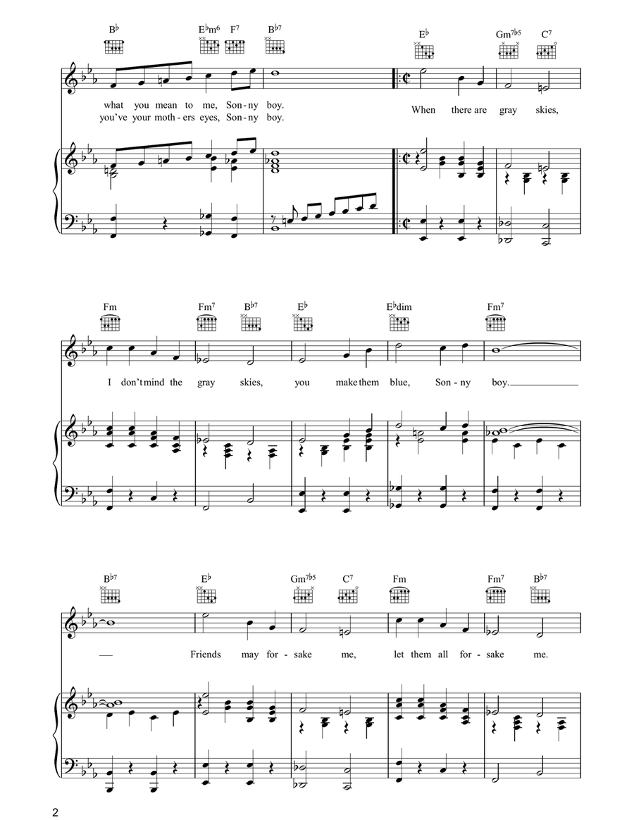Sonny Boy Sonny Boy Piano, Vocal, Guitar scores gallery preview page 2