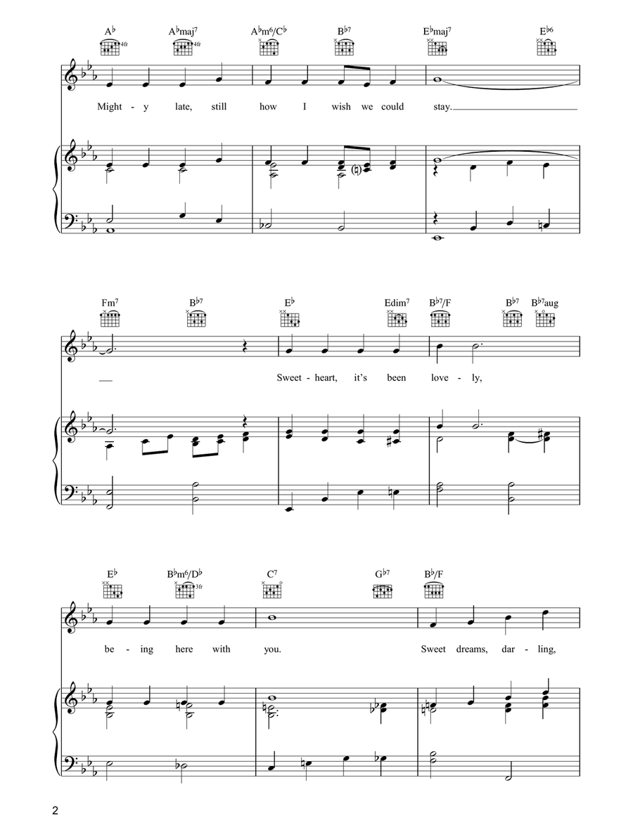 Nighty-Night (Duerme Bien) Piano, Vocal, Guitar scores gallery preview page 2