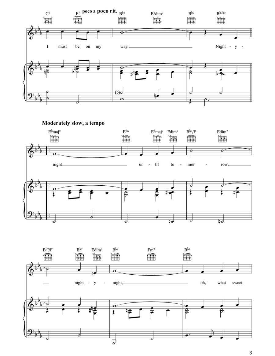 Nighty-Night (Duerme Bien) Piano, Vocal, Guitar scores gallery preview page 3