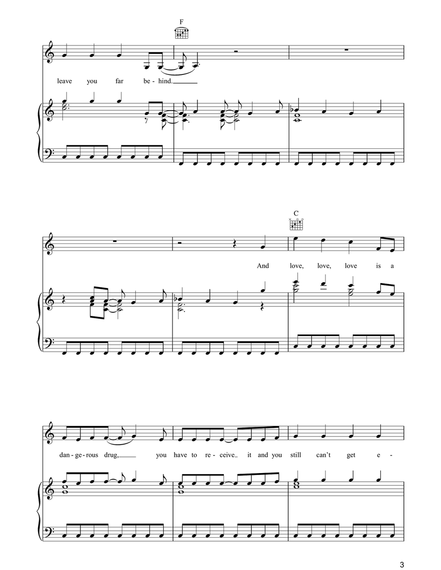 Love Is A Stranger Love Is A Stranger Piano, Vocal, Guitar scores gallery preview page 3