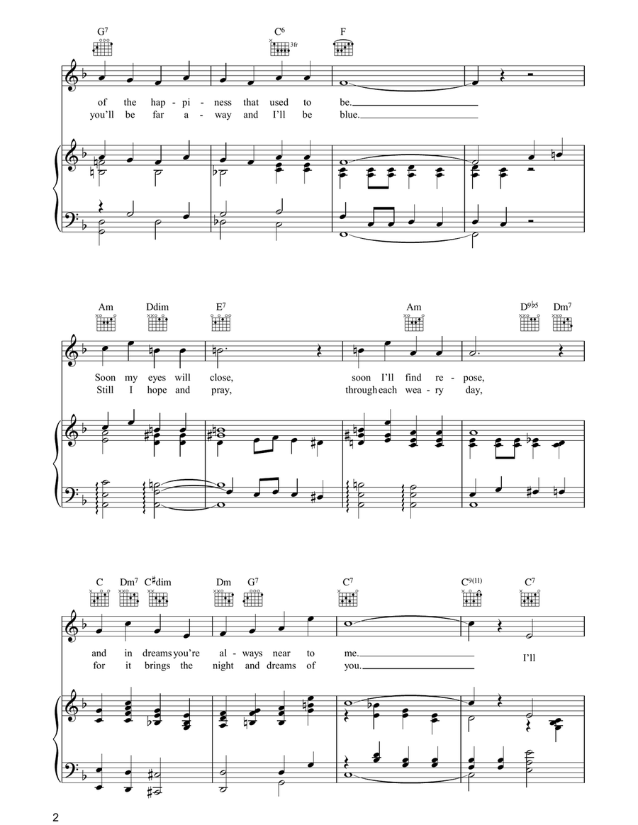 I'll See You In My Dreams Piano, Vocal, Guitar scores gallery preview page 2