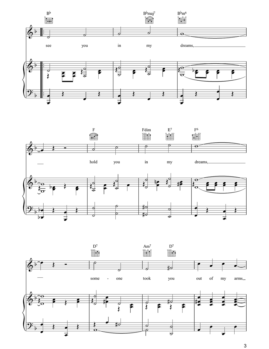 I'll See You In My Dreams Piano, Vocal, Guitar scores gallery preview page 3