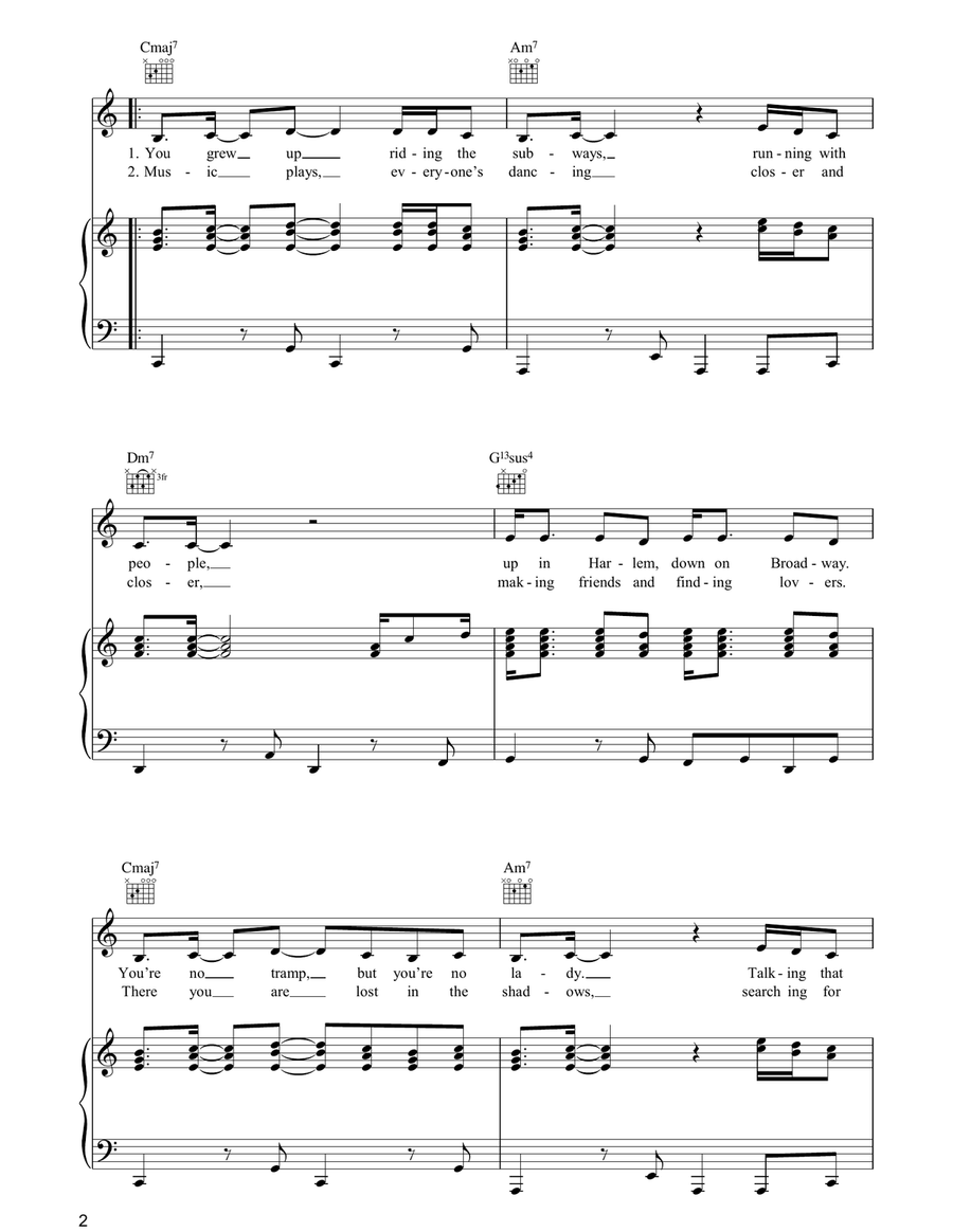 Native New Yorker Native New Yorker Piano, Vocal, Guitar scores gallery preview page 2