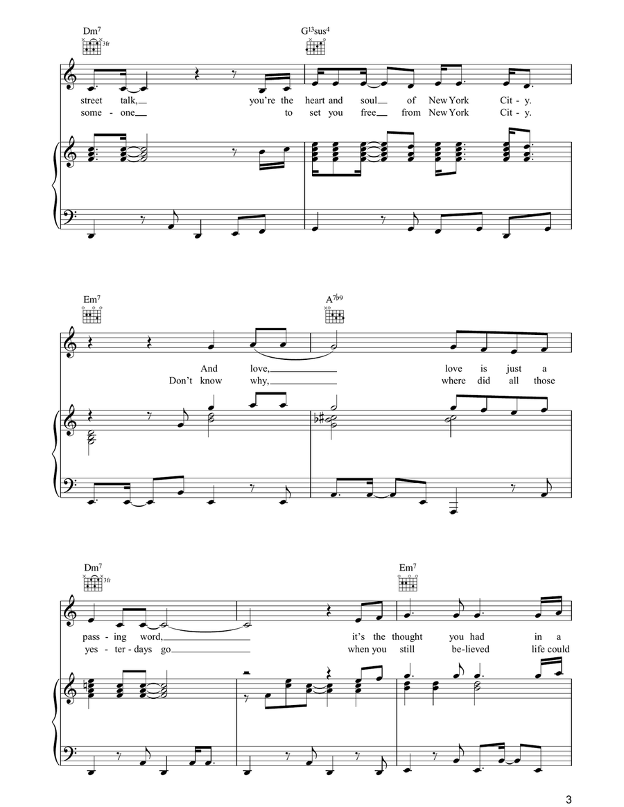 Native New Yorker Native New Yorker Piano, Vocal, Guitar scores gallery preview page 3