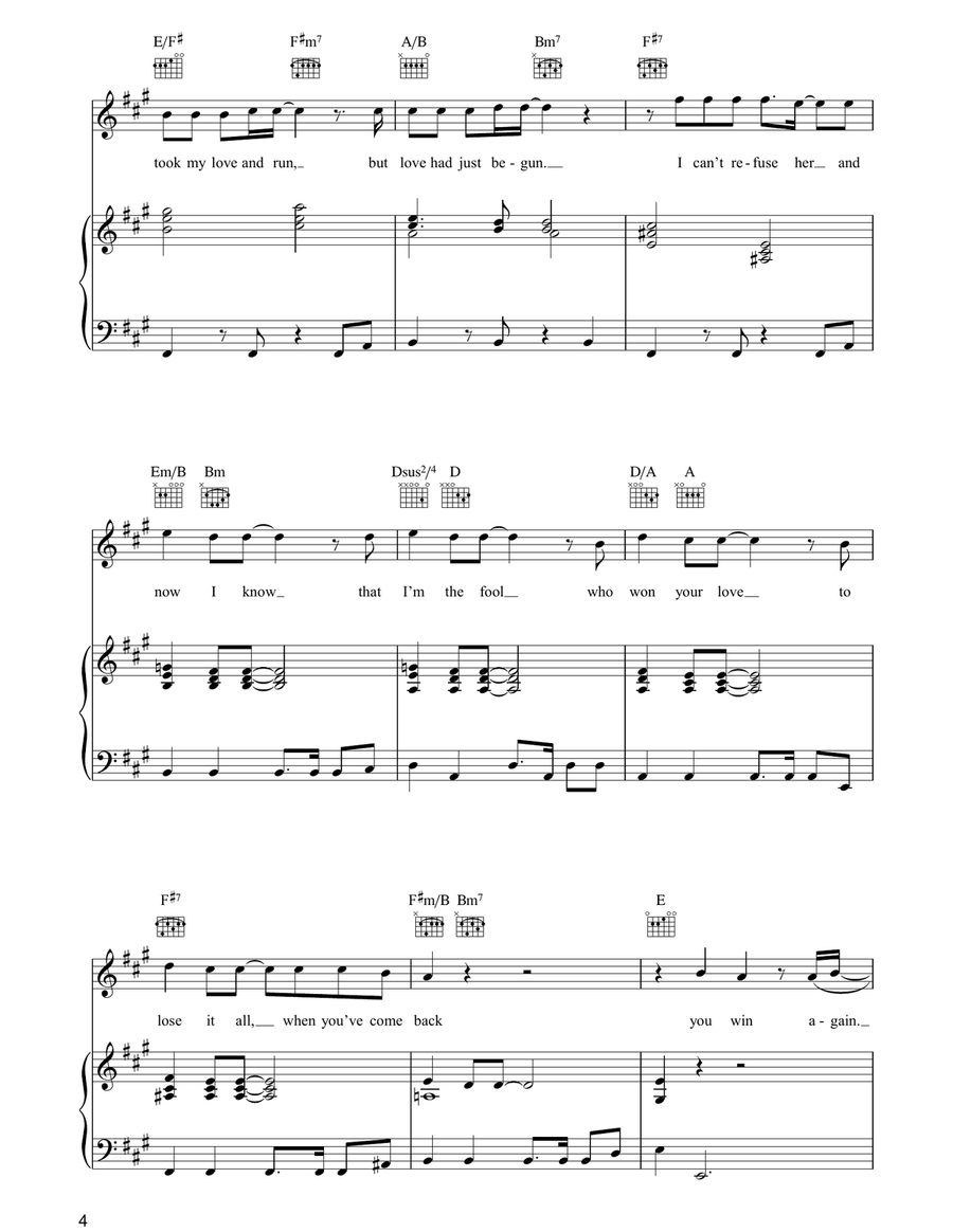 So You Win Again So You Win Again Piano, Vocal, Guitar scores gallery preview page 4