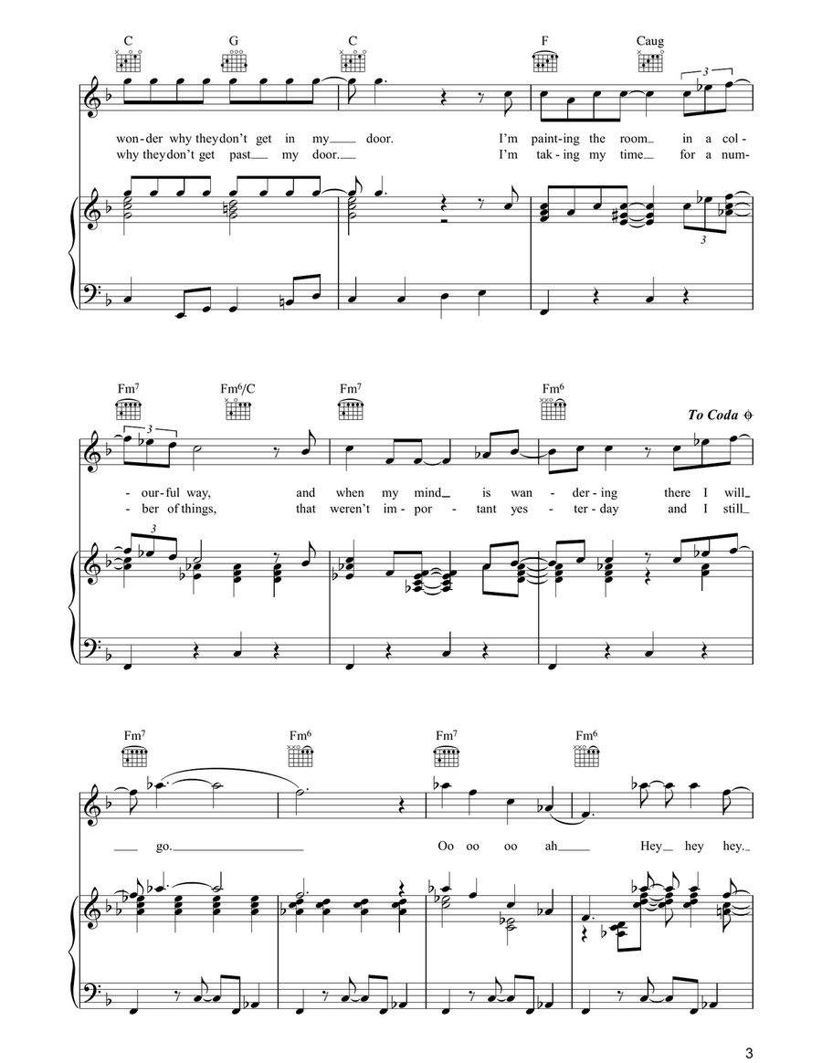 Fixing A Hole Piano, Vocal, Guitar scores gallery preview page 3