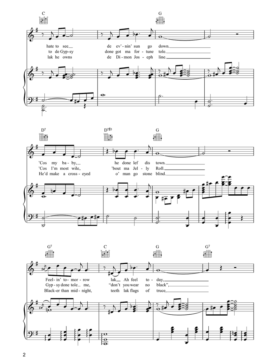 St. Louis Blues St. Louis Blues Piano, Vocal, Guitar scores gallery preview page 2